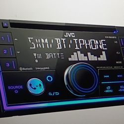 JVC - Bluetooth CD/FM Receiver with Voice Assistant Built in and Satellite Radio Ready - Black