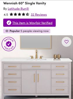 Wenniah 60" Single Vanity
By
Latitude Run®