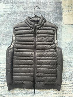 Armani Exchange Quilted Logo Full Zip Puffer Vest Black Men's Size L