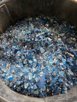 Dark Blue Fire Glass