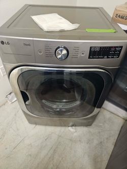 lg gas dryer 9.0 cu dryer open box has dents delivery available