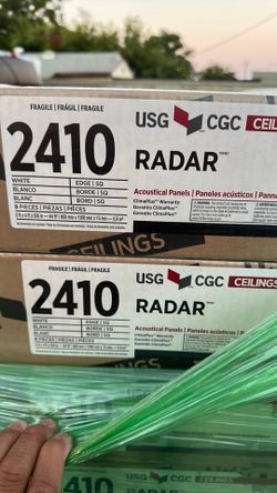 New USG 2410 Radar 2x4 Ceiling Tiles Acoustic Panels White