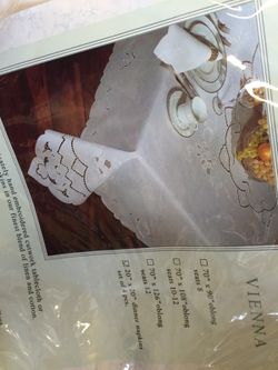 Linen Lace table cloth