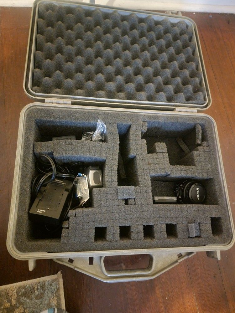 Pelican Camera Case & Nikon 28mm 1:2.8 Lens Plus Accessories