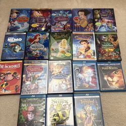 18 Disney & DreamWorks Movie Collection - Huge DVD/Blu-ray Lot!