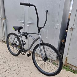 Mens ape hanger bicycle beach cruiser black bike