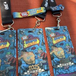 VIP WARPED TOUR TICKETS 120 Each Long Beach Ca 