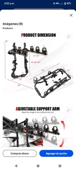 Hitch-Mount Bike Rack with Adjustable Arms