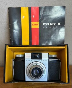 Vintage Kodak Pony II 35mm Film Compact Viewfinder Camera w/ 44mm Anastar Lens