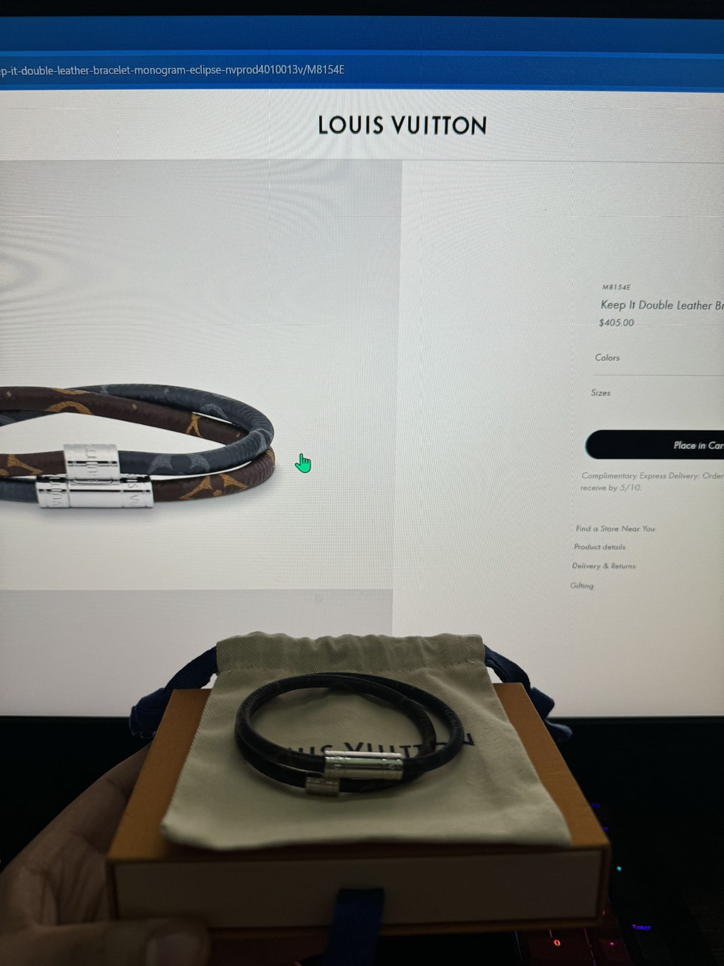 Louis Vuitton Bracelet Unisex Two Tone WORN ONCE 100% AUTHENTIC 