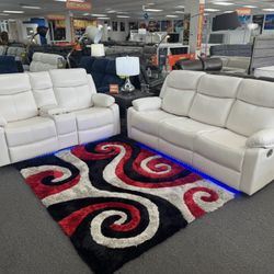 President Day🇺🇸Gorgeous White Sofa&Loveseat 4x Recliners $999
