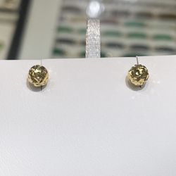 14K YellowGold | Ball STUD EARRING 