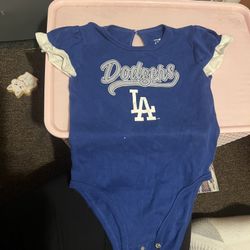 Dodgers Baby Girl Bodysuits 