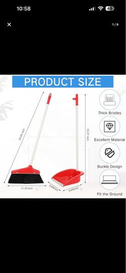 8 broom and 8 dustpan set