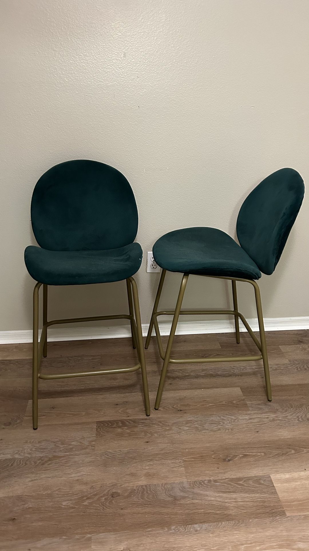 Green Velvet Bar Stools