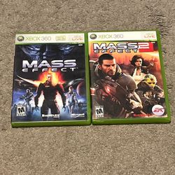 Mass Effect 1 2 (Xbox 360) Complete CIB w/ Manuals