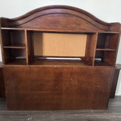 Old All Wood Headboard 