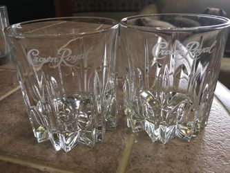 2 Crown Royal Cocktail Glasses 