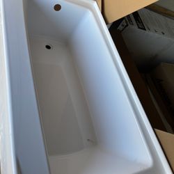 Delta Classic 500 60 in. x 32 in. Alcove Deep Soaking Bathtub with Left Drain in High Gloss White 