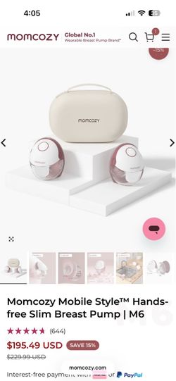 Momcozy Mobile Style™ Hands-free Slim Breast Pump | M6