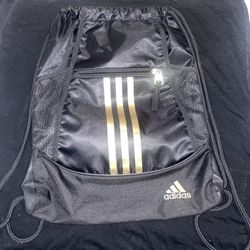 Adidas Black and Gold Sack Pack