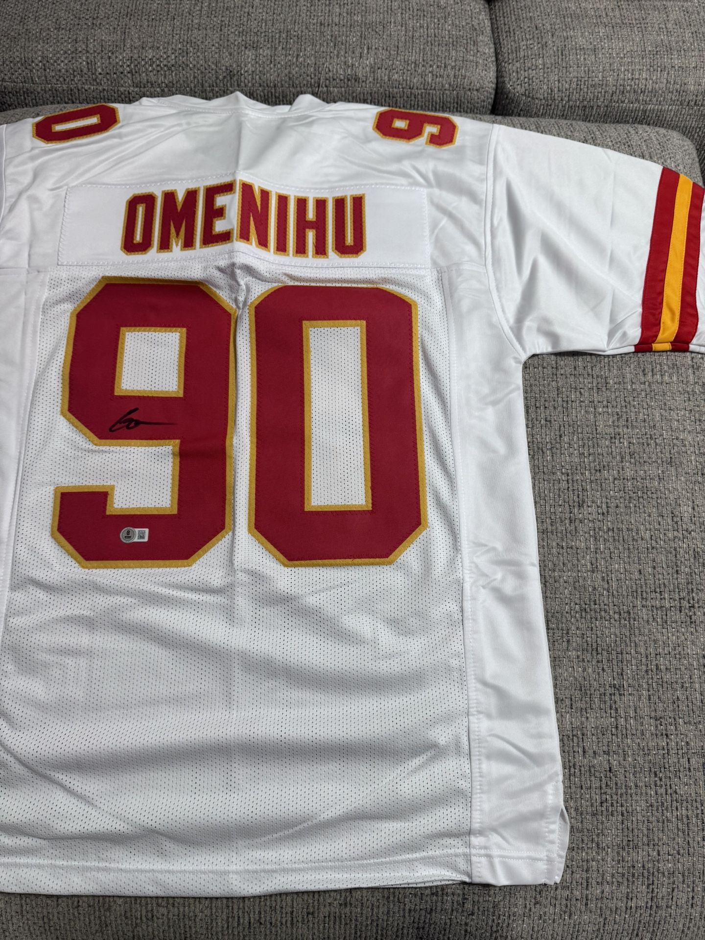 Charles Omenihu Signed Autograph Custom Jersey - Beckett Coa. - Kansas City Chiefs