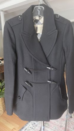 Burberry Brit Wool Jacket Coat Women’s Toggle Size 4