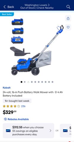 Kobalt 16 In 24V Push Mower Kit