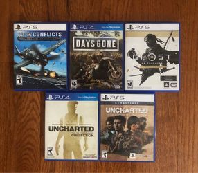 PlayStation PS5 Games for sale Ghost of Tsushima Uncharted Days Gone +