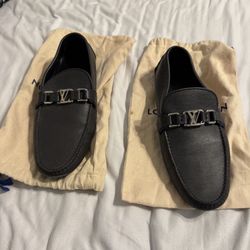 Louis Vuitton Heckenheim Blue leather Loafers 