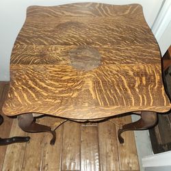 Antique Tiger Oak Table