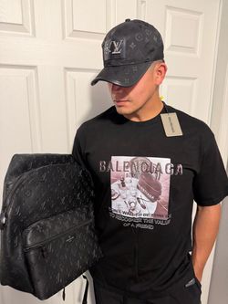 Balenciaga Black Graphic T-Shirt with Tag
