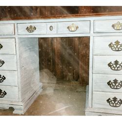 Whitewashed Antique Desk