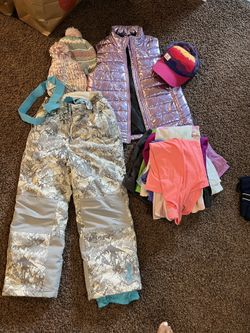 Winter Girls Puffy, Snow Pants, Beanies, Hat And Other 