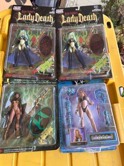 Lady death WWF switchblade action figures lot