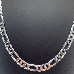 925 Sterling Silver Necklace Flat Figaro 20”  5.9mm 16.30grams 152164 11