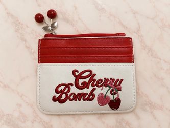 Brand New Cherry Bomb Cardholder & Zip Coin Wallet