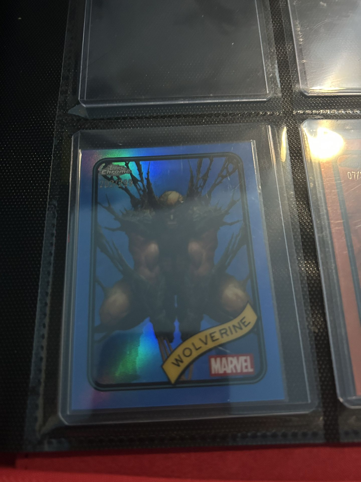 Marvel Topps 2025 Blue Refractor /299 Mint Wolverine