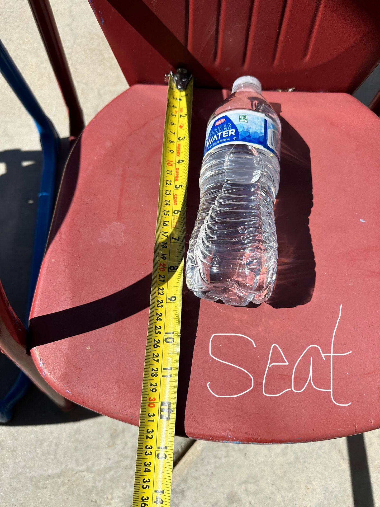 Child’s Youth Toddler Metal Lawn Chair Set Pair Red & Blue Tulip Design