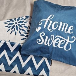 ROCK CLOUD Blue Pillow Covers 18" x 18"