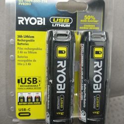 Ryobi USB 3.0 ah Batteries 2 Pack