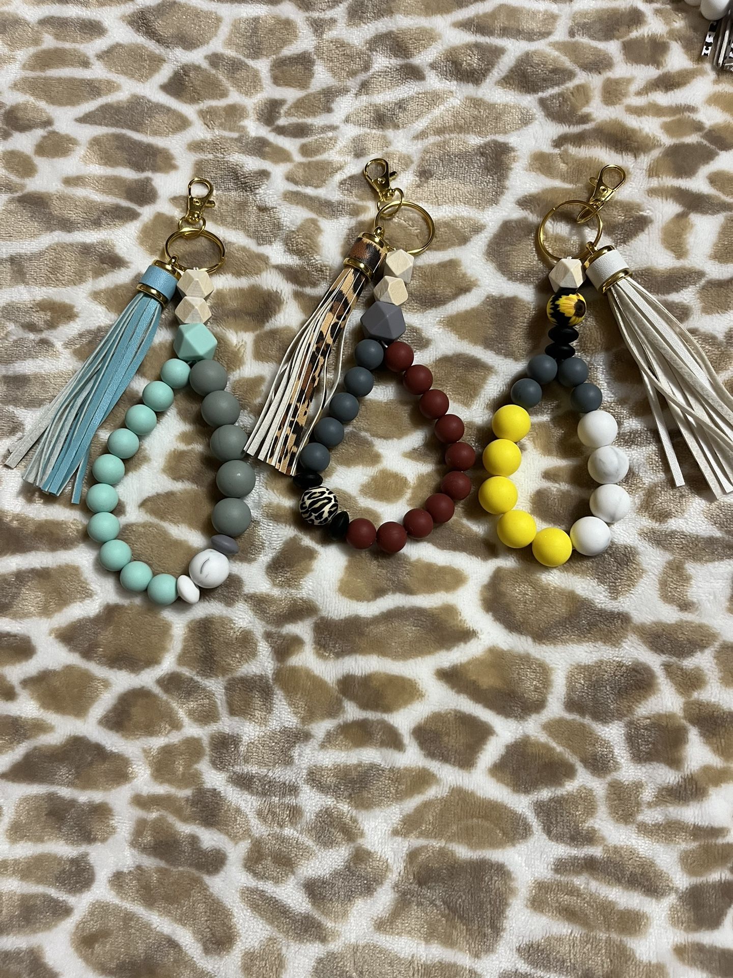 Beaded Wristlet Keychain