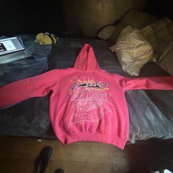 Pink Spider Hoodie Adult Medium 