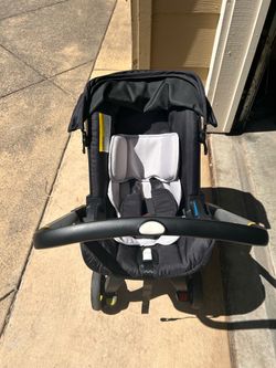 Black Compact 4-in-1 Baby Stroller & Car Seat Travel System for Newborns
