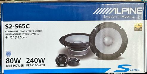 Alpine S2-S65C 6.6” Component Speakers-New