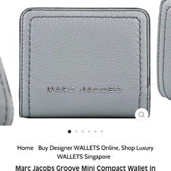 Marc Jacobs Grey Leather Wallet 