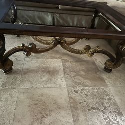 Coffee Table French Style Broken Glass 