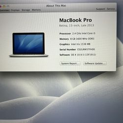 MacBook Pro Retina, Late 2013