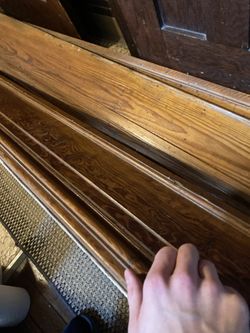 7 Pieces (9ft avg) Oak/yellow Pine Baseboard