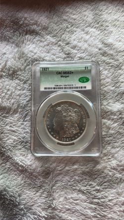 1921 Morgan Dollar CAC MS62+